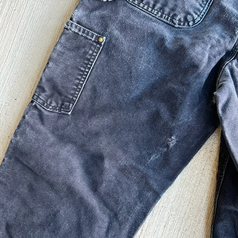 Carhartt faded black double knee work wear carpenter pants